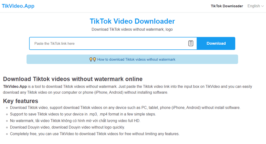 TikTok Video Downloader for PC - Download TikTok Videos in MP4 or MP3